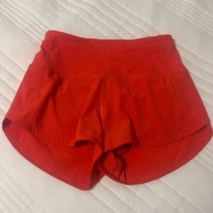 Lululemon high waisted speed up shorts 2.5”
